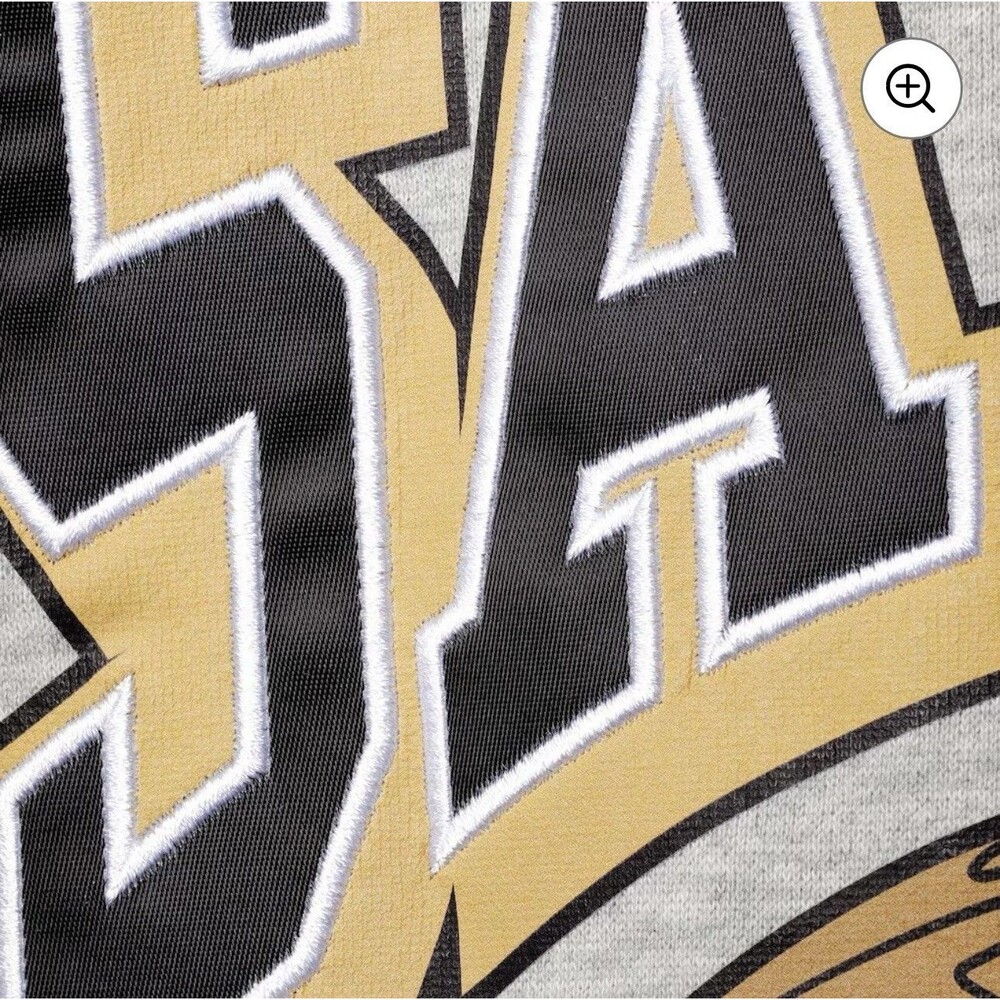 Mitchell & Ness Heather Gray New Orleans Saints Big & Tall Sweatshirt 4X NWT - Picture 3 of 11
